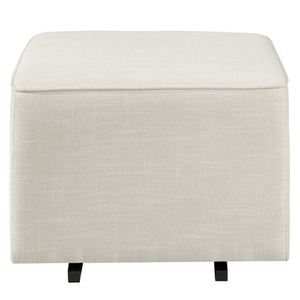 Gliding Ottoman White Linen